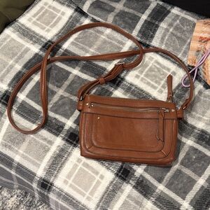 Brown Leather Crossbody Bag